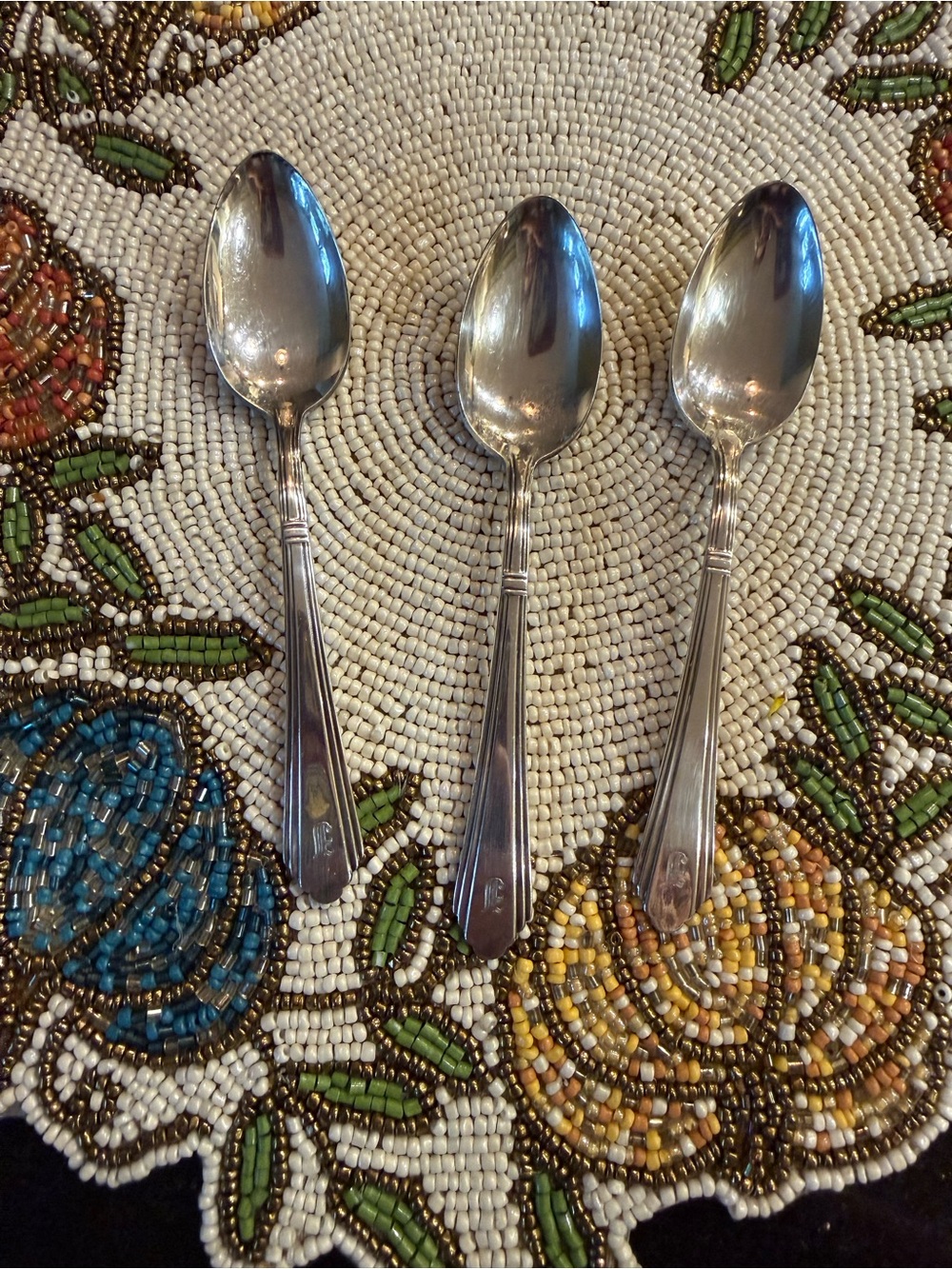 Silver- plated Set of 3 Holms & Edwards 1921 Hostess pattern Spoons